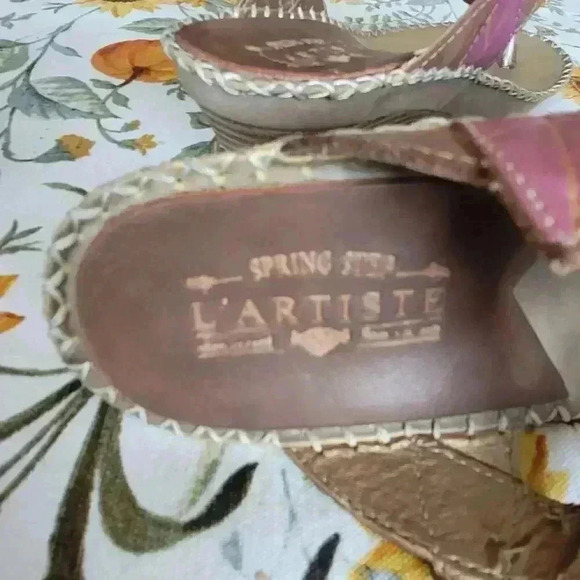 L'artiste By spring step CAROLYN Floral sandals SIZE 38 /  7.5-8 US - Picture 7 of 10